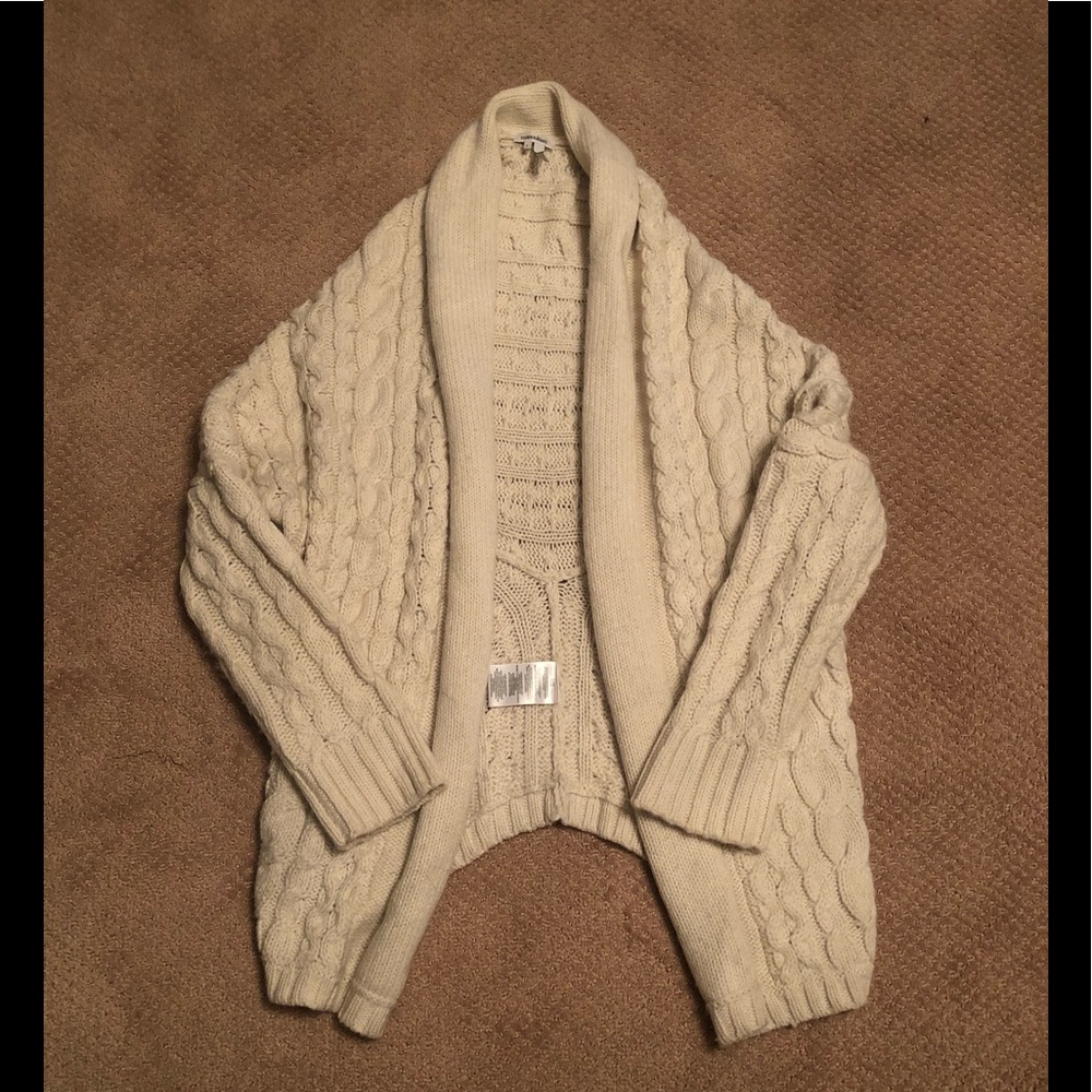 Irish Cable Knit Open Cardigan